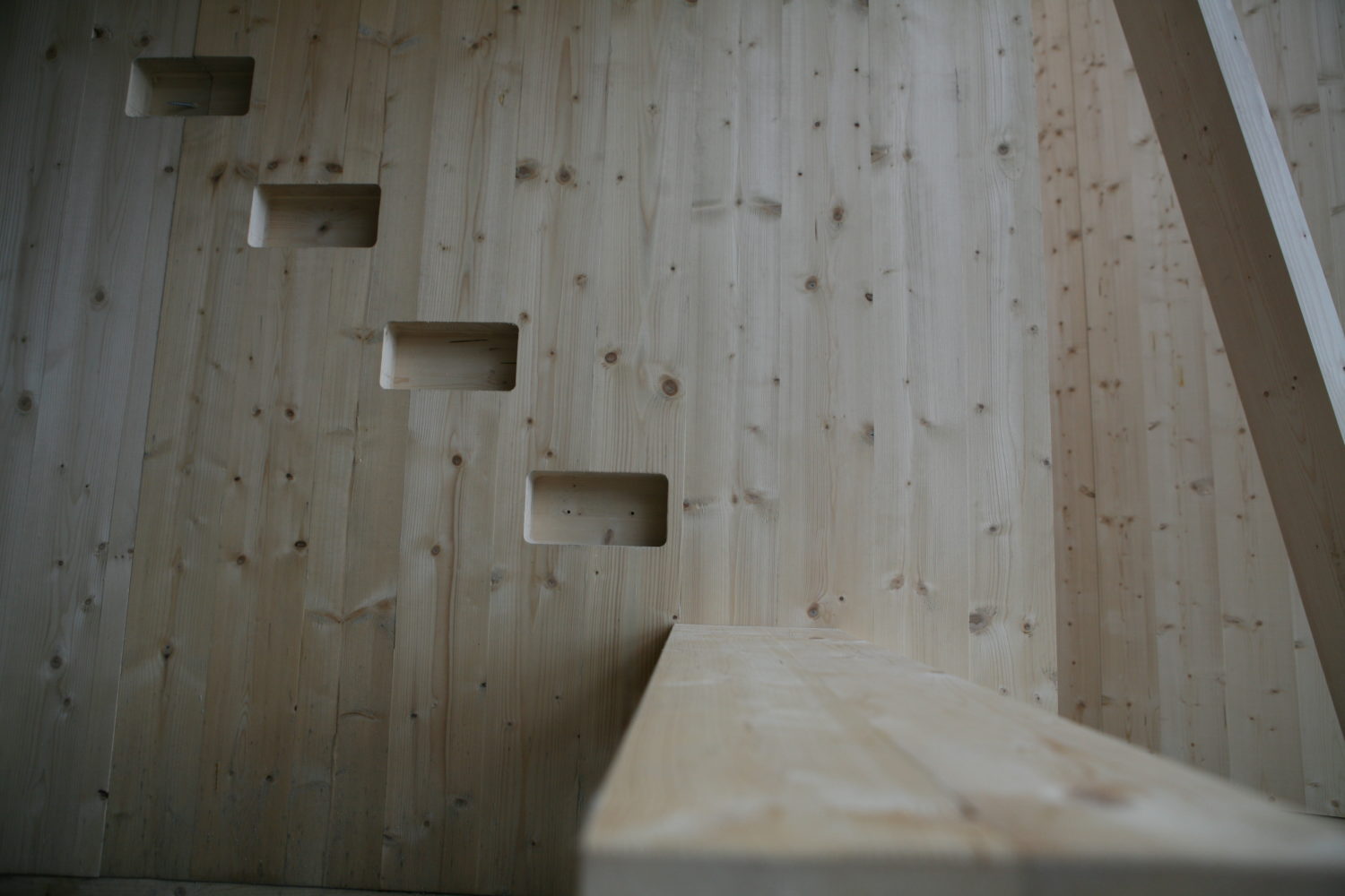 CLT milled element to fit stair steps into it