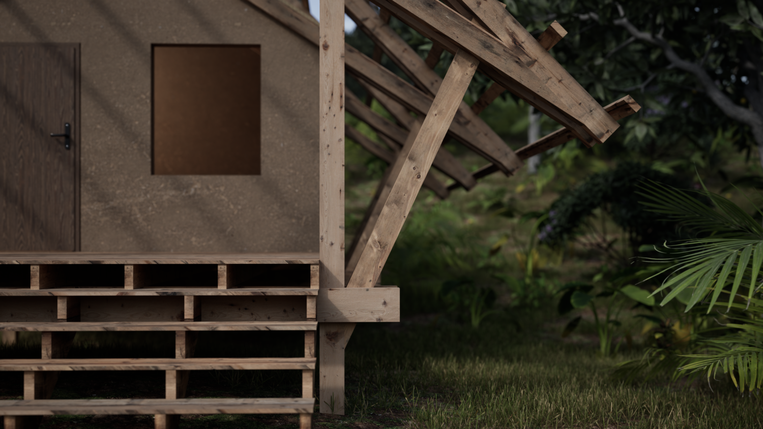 illustration detail timber construction