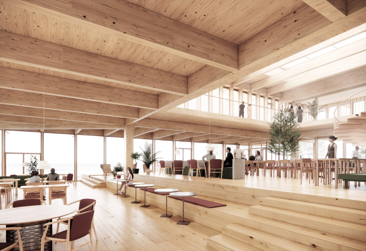 Interior view of atrium space
