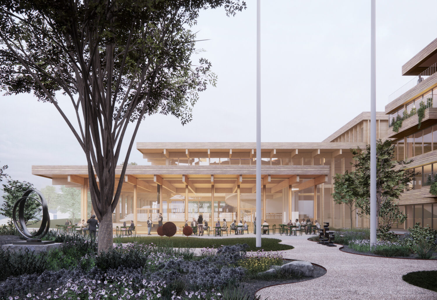 Exterior view of office extension