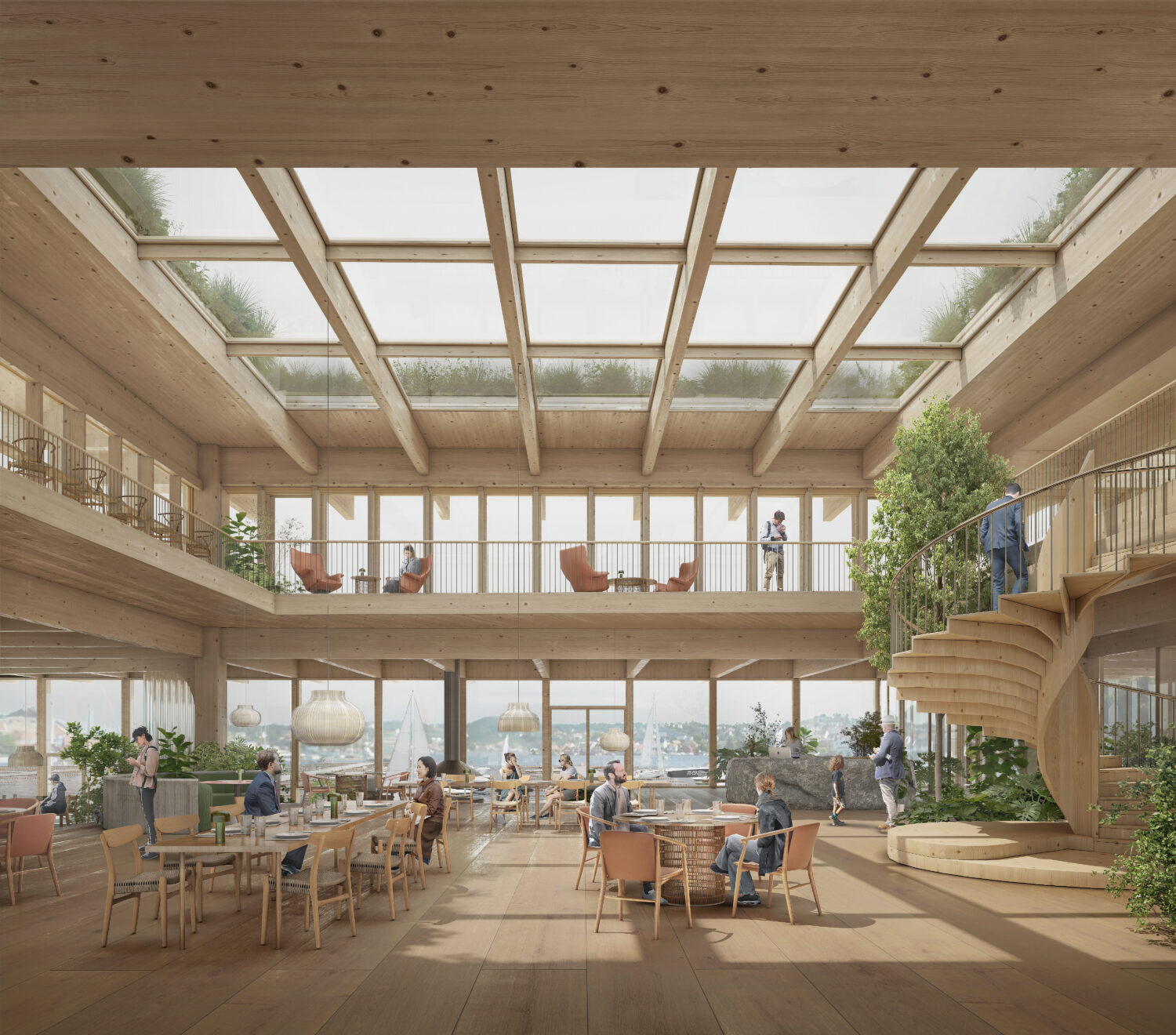 interior visualization atrium space